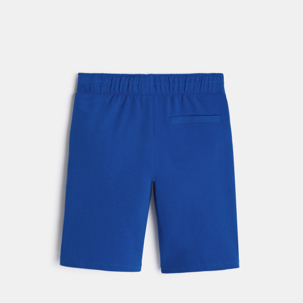 شورت برمودا من الصوف الناعم باللون الأزرق للأولاد